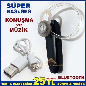 ÇİFT ÇİPLİ BLUETOOTH KULAKLIK KONUŞMA ve MÜZİK