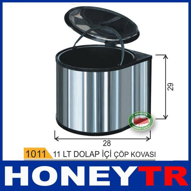 11 LT KAPASİTELİ DOLAP İÇİ ÇELİK ÇÖP KOVASI -2