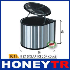 11 LT KAPASİTELİ DOLAP İÇİ ÇELİK ÇÖP KOVASI -2
