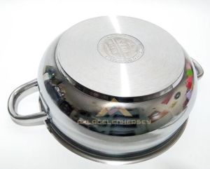 ÖZEL TABANLI CAM KAPAKLI ÇELİK TENCERE 28cm