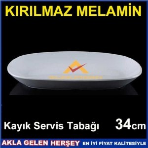34cm KIRILMAYAN SÜPER MELAMİN LÜKS KARE KAYIK SALATA TABAĞI