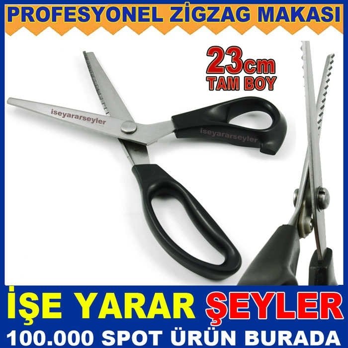 PROFESYONEL SÜRFÜLE MAKASI ZİGZAG KUMAŞ MAKASI