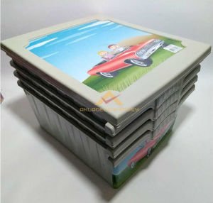 BÜYÜK BOY 4 ÇEKMECELİ TEKERLEKLİ DESENLİ KOMİDİN