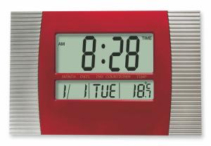 Büyük boy büyük rakamlı Dijital duvar saati KK5851 termometre,alarm LCD ekran dijital takvim 30x20cm