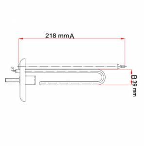 1950W G5 D.Döküm Termosifon Rezistansı 220V 218x39mm Yerli Üretim Sağlam Ve Kaliteli Yapı