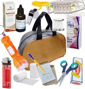 70 Farklı Yaşam Malzemesi ile Deprem Çantası içi gerekli Dolu ilk yardım Çantası Hayat Kurtaran Set