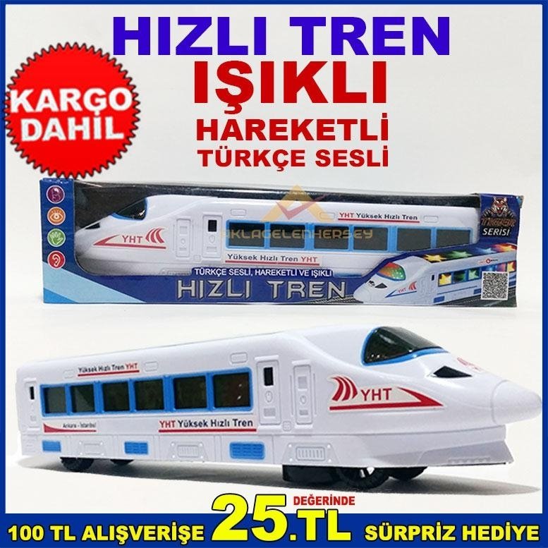 TÜRKÇE SESLİ, HAREKETLİ VE IŞIKLI, HIZLI TREN
