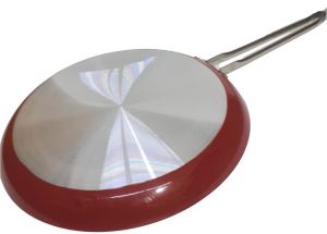 32cm Yanmaz, Yapışmaz Teflon Kaplama Tabansız Krep Tavası Yumurta Ve Omlet Isınmaz Metal Saplı