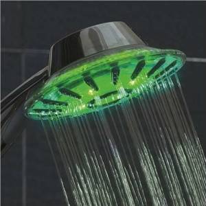 Beyaz Su Sensörlü Duş Başlığı 2 Fonksiyonlu Ve Led Işıklı Renk Değiştiren Krom Duş Başlığı