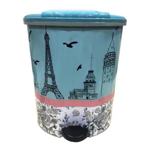 Galata Desenli Pedallı Çöp Kovası