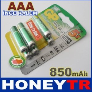 GP RECYKO AAA ŞARJLI PİL 6'lı AMBALAJ KARGOSUZ