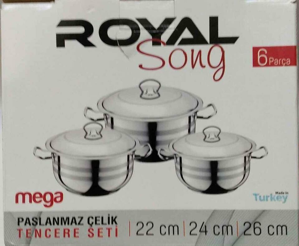 ROYAL Song Mega Çelik Tencere Seti D-5