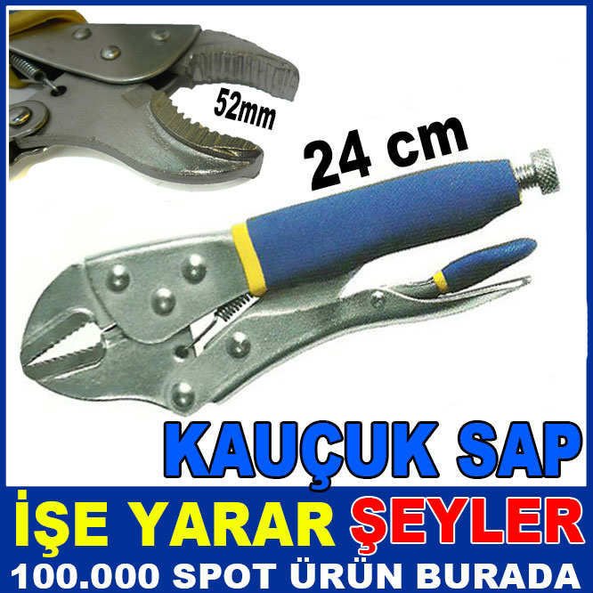 52mm KAUÇUK KAYMAZ SAPLI AYARLI ÇELİK PENSE