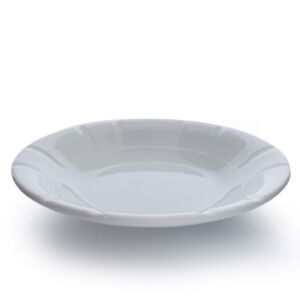 Beyaz Melamin 1 Adet 18 cm Oluklu Çukur Yemek Tabağı Sağlıklı Hijyenik Yemek Kabı
