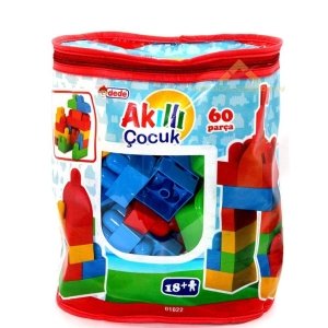 DEDE AKILLI ÇOCUK SIRT ÇANTALI 60 PARÇA BÜYÜK BLOK LEGO SETİ KD