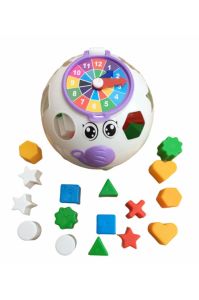 9 Parça Saatli Bultak Bebek Çocuk Zeka Gelişim Seti Sevimli Bul tak Prizma Şekilleri Bulma Oyuncağı