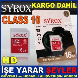 16GB HD FOTOĞRAF MAK SDHC HAFIZA KART CLASS10 KD