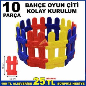 10 Parça Kolay Kurulumlu Çocuk Oyun Alanı Oyun Bahçe Çiti Top Havuzu