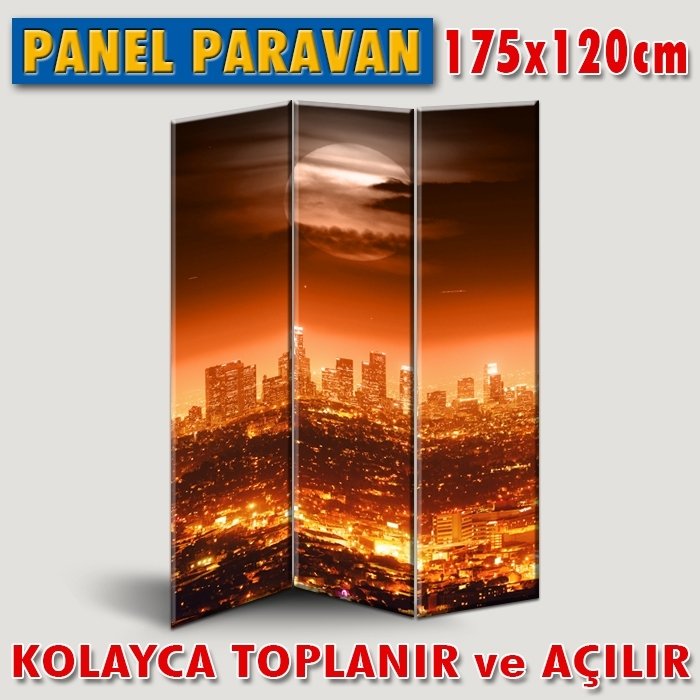 GÖRSELLİ KATLANIR PANEL BÖLME SİSTEMİ-LOS ANGELES VE KIRMIZIDA AY