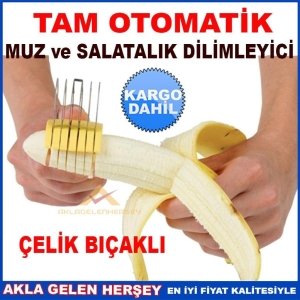 TAM OTOMATİK ÇELİK BIÇAKLI MUZ DİLİMLEYİCİ KD