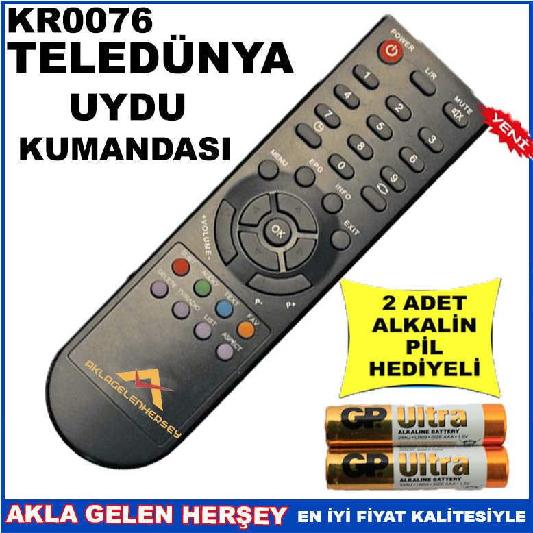 TELEDÜNYA UYDU CİHAZI Receiver KUMANDASI KR0076