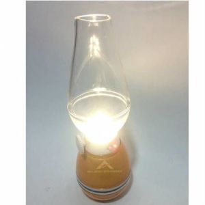 Antika Dizayn Şarjlı İdare Lambası,Üfleyerek Yanıp Sönen Şarjlı Işık Ayarlı Fanus Led Lamba