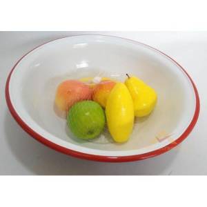 36cm Büyük Boy Beyaz Çinko Emaye Hamur Leğeni