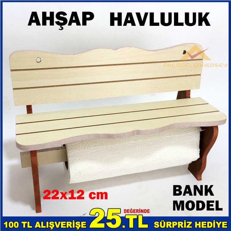 DUVARA ASILABİLİR BANK MODEL AHŞAP HAVLULUK