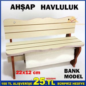 DUVARA ASILABİLİR BANK MODEL AHŞAP HAVLULUK