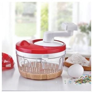 El Çevirmeli Daha Büyük Hazneli Pratik 3 Bıçaklı El Rondosu ve Çırpıcı Blender Kollu Doğrayıcı