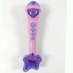 Işıklı Müzikli ve Pilli 20 Cm Yıldızlı Oyuncak Karaoke Mikrofon 