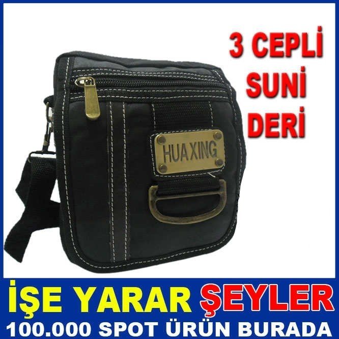 3 CEP BRANDA KUMAŞ,DERİ ASKILI ERKEK ÇANTASI KD