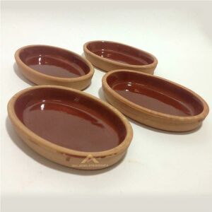 4 Adet Kahvaltı Seti 12x18cm Güveç Fırın Kabı Yüksek Isı Ve Ateşe Dayanıklı Toprak Güveç Kabı