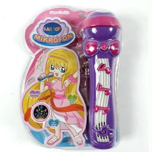 Işıklı Müzikli Şarkılı ve Pilli 20 Cm Oyuncak Karaoke Mikrofon 