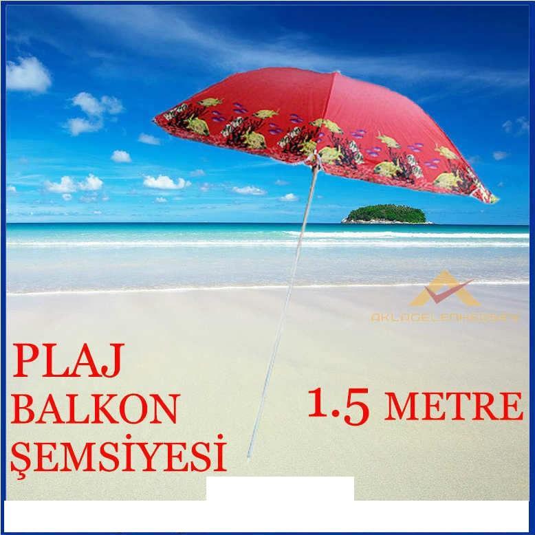 Portatif Katlanır Su Geçirmez Plaj Ve Balkon Şemsiyesi Uzayıp Kısalan Gölge Şemsiyesi Çapı=160cm