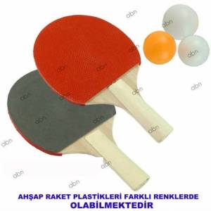 Masa Tenisi Seti Fileli-Demirli-Ahşap Raketli-12 Adet Pinpon Topu Hediyeli 17 Parça Pinpon Seti
