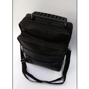 26x20x10 Deri Omuz Askılı 5 Cepli Büyük Erkek El Çantası Dikey