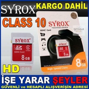 8GB HD FOTOĞRAF MAK SDHC HAFIZA KARTI CLASS10 KD