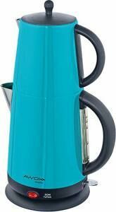 Çelik Çaycı Renkli Çay Makinesi Demlik Kapasitesi 1 lt, Su Isıtıcı Kapasitesi:1,7 lt