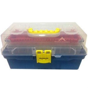 ÇİFTSAN 15'' BALIKÇI TAKIM ÇANTASI 17x31x15cm ŞEFFAF 2 ADET RAFLI ve EXTRA GÖZLÜ PROFESYONEL ÇANTA