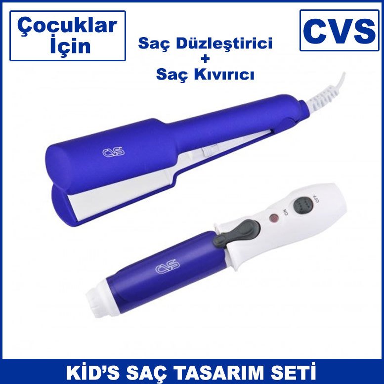 Çocuklar İçin Saç Tasarım Seti - Kid's Saç Şekillendirici - Kid's Kuaför Seti - Saç Düzleştirici