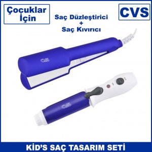 Çocuklar İçin Saç Tasarım Seti - Kid's Saç Şekillendirici - Kid's Kuaför Seti - Saç Düzleştirici