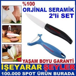 ENkeskin BIÇAK SERAMİK SOYUCU SERAMİK BIÇAK SETİ