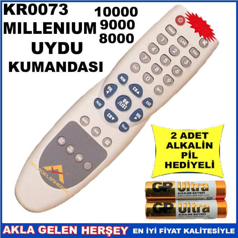 MİLLENİUM UYDU CİHAZI Receiver KUMANDA KR0073
