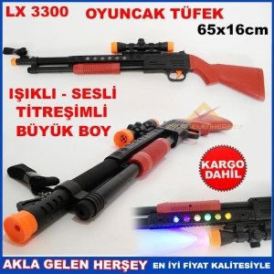 SESLİ IŞIKLI TİTREŞİMLİ BÜYÜK BOY OYUNCAK TÜFEK