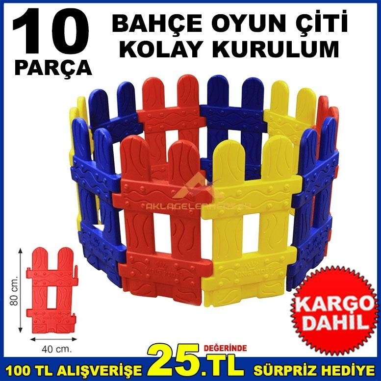 10 PARÇA KOLAY KURULUMLU ÇOCUK OYUN ALANI BAHÇE ÇİTİ TOP HAVUZU