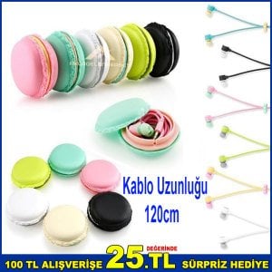 Powerway Macapow Macarons Mc 009 Kulaklık Şık Dizayn 120cm Kablo Uzunluğunda Kulak İçi Kulaklık