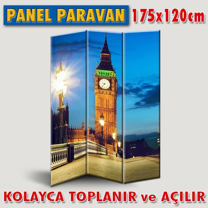 GÖRSELLİ KATLANIR PANEL BÖLME SİSTEMİ - LONDRA BİG BEN