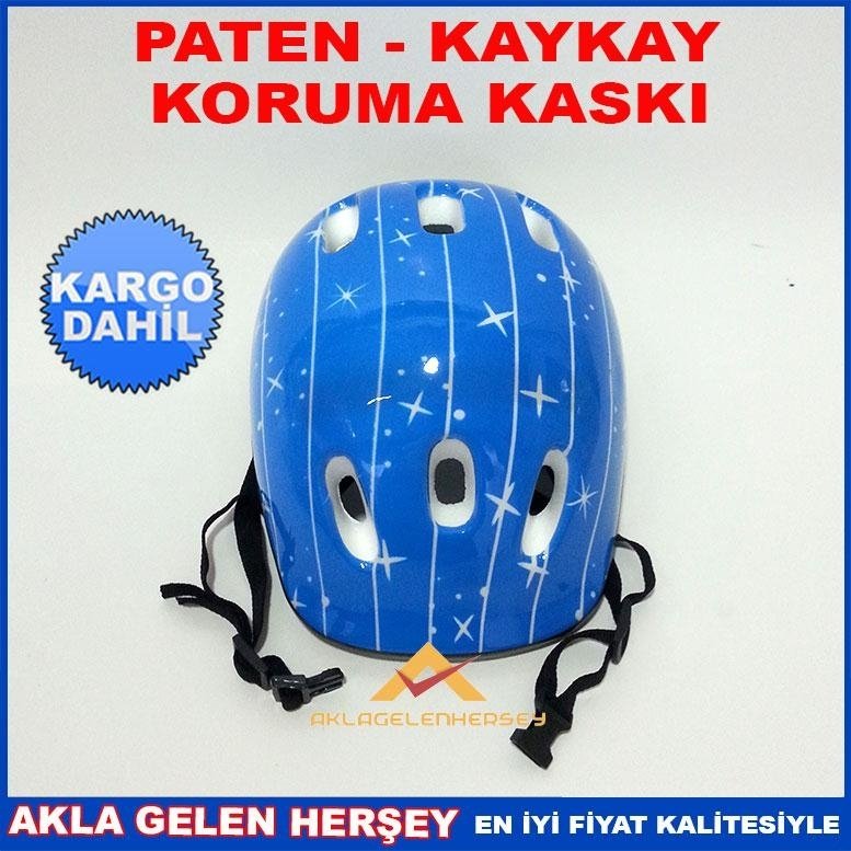 PATEN-KAYKAY ve BİSİKLET KORUMA KASKI MAVİ KD
