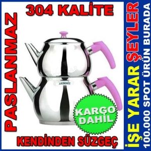 KÜRE MİNİ BOY 304 KALİTE ÇELİK ÇAYDANLIK KD